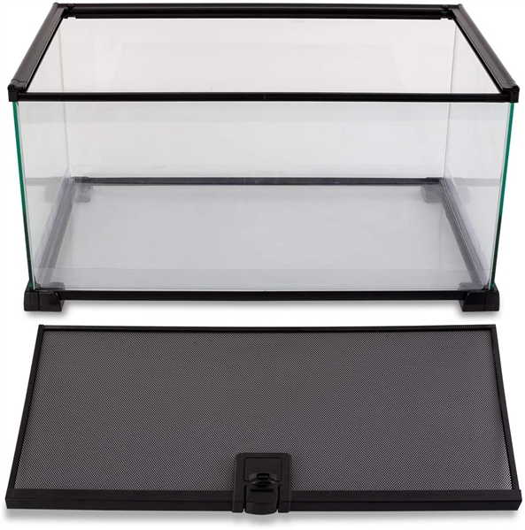  REPTI ZOO 10 Gallon Reptile Tank Glass Terrarium 20 x 12 x 10