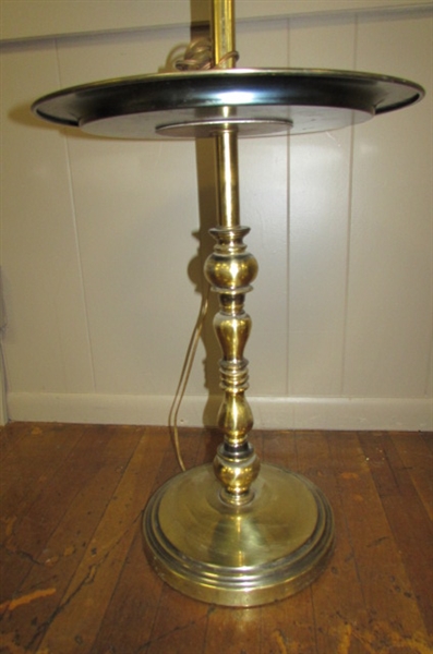 VINTAGE BRASS FLOOR LAMP/TABLE