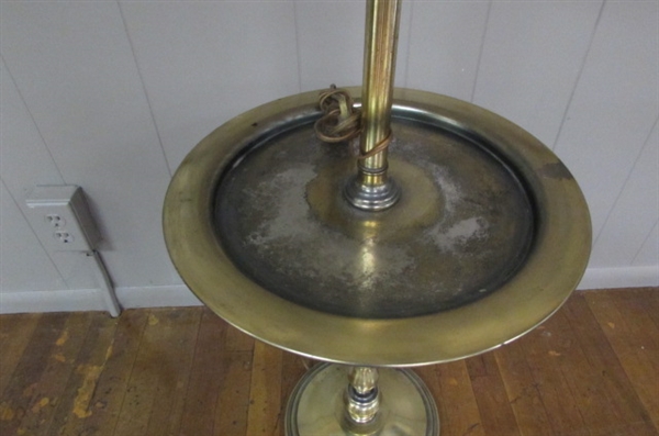 VINTAGE BRASS FLOOR LAMP/TABLE