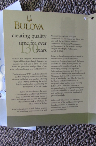 NEW- BULOVA KENT II FLOOR CLOCK *RESERVE HAS BEEN MET* (5)