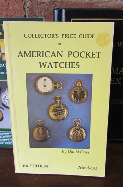 BOOKS - CLOCK & WATCH TRADMARK INDEX, 2013 PRICE GUIDE TO WATCHES & COLLECTORS PRICE GUIDE TO AMERICAN POCKET WATCHES