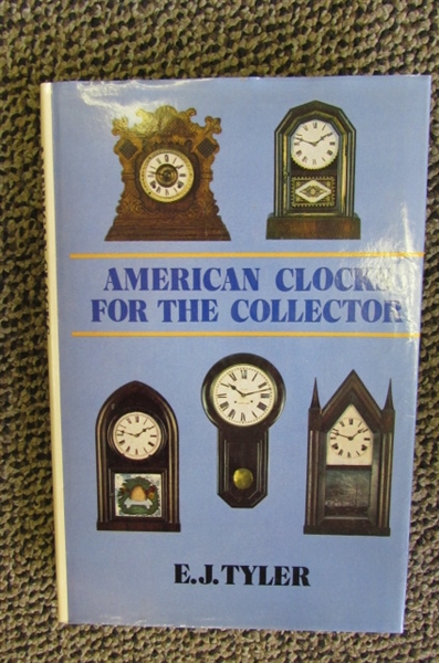 8 BOOKS ON CLOCK COLLECTING & REPAIR & STONE BOOKENDS