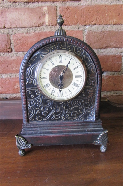 SMALL SHELF CLOCK & AMONG FRIENDS COLLECTIBLE