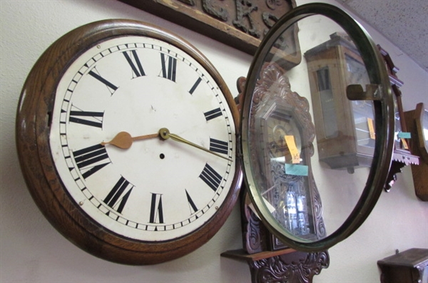 ANTIQUE ENGLISH ELLIOT GALLERY CLOCK - TIME ONLY (74)