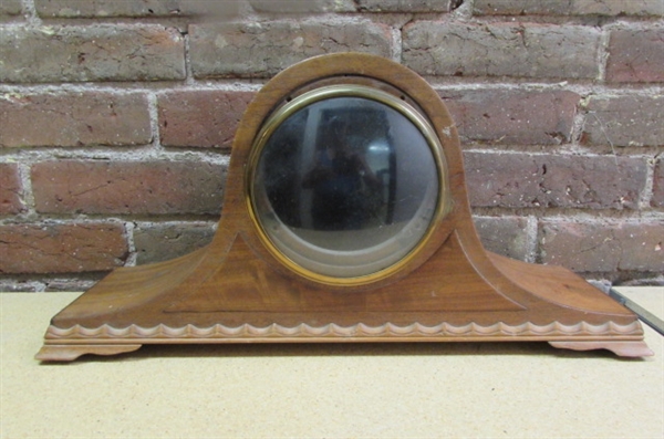 VTG TAMBOUR WOOD CASE WITH GLASS & BEZEL