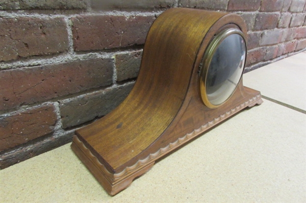VTG TAMBOUR WOOD CASE WITH GLASS & BEZEL