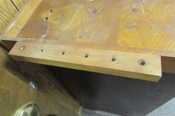 WOODEN WATCHMAKERS/JEWELERS WORKBENCH