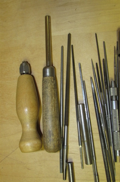 ASSORTED TOOLS - SMOOTHING BROACHES, HANDLES, BURNISHERS & MORE