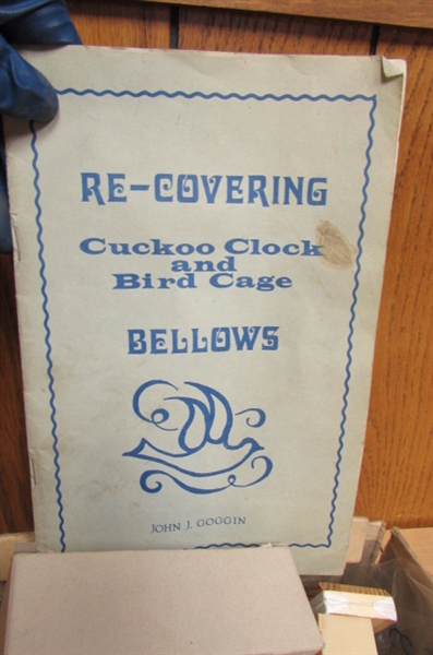 ASSORTED CUCKOO CLOCK BELLOWS & PARTS TO REPAIR