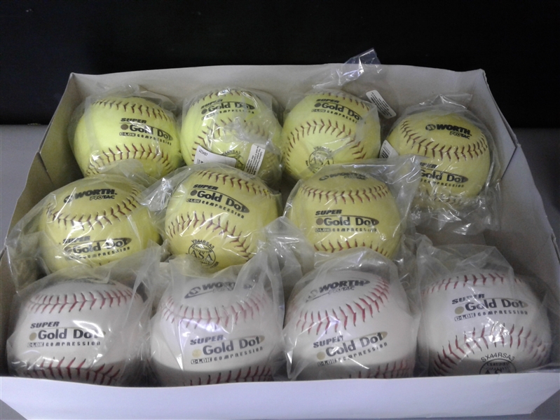 Worth Super Gold Dot Softballs-11PK