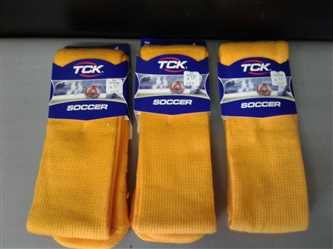 TCK Soccer Socks OSK Large Gold 3 Pair