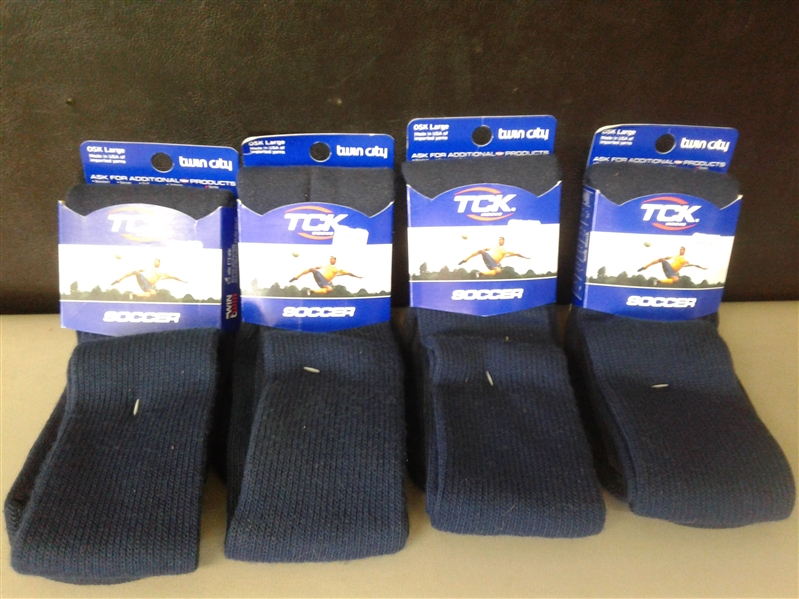 TCK Soccer Socks OSK Large Navy Blue 4 Pair