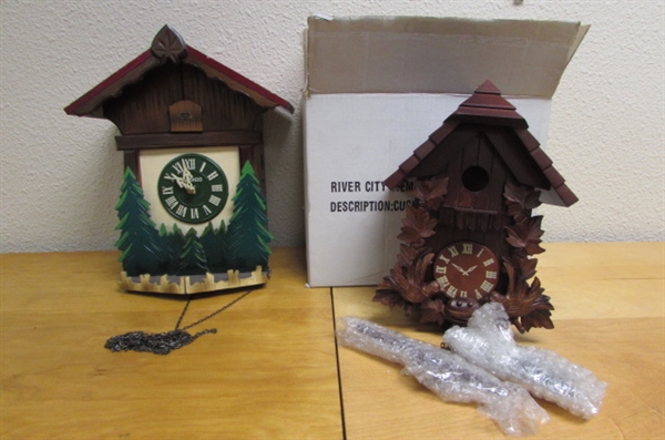 MI-KEN CUCKOO CLOCK FOR REPAIR & NIB CUCKOO CLOCK BIRDHOUSE