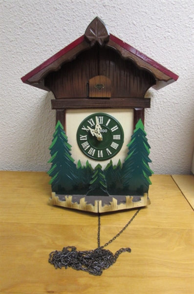 MI-KEN CUCKOO CLOCK FOR REPAIR & NIB CUCKOO CLOCK BIRDHOUSE