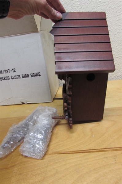 MI-KEN CUCKOO CLOCK FOR REPAIR & NIB CUCKOO CLOCK BIRDHOUSE