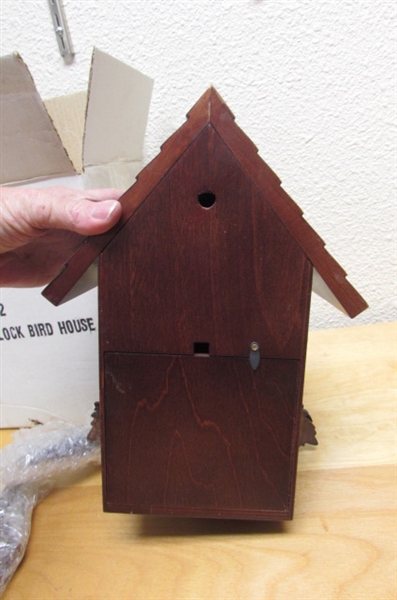 MI-KEN CUCKOO CLOCK FOR REPAIR & NIB CUCKOO CLOCK BIRDHOUSE