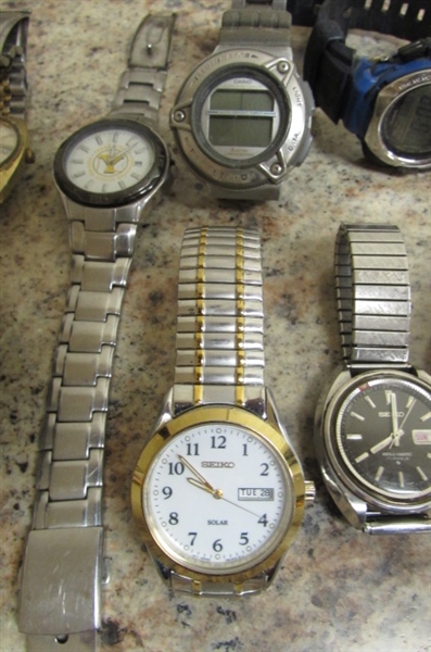 ASSORTED MENS WATCHES FOR PARTS/REPAIR