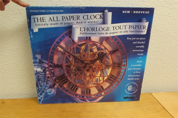 THE PEACE TOWER ALL PAPER CLOCK TO ASSEMBLE