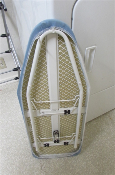 FOLDING CLOTHES DRYER, IRONING BOARD, IRON & VACUUM BAGS *ESTATE*