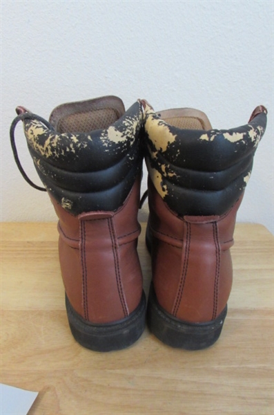 WOMEN'S SZ 7E RUGGED LEATHER INSULATED BOOTS *ESTATE*