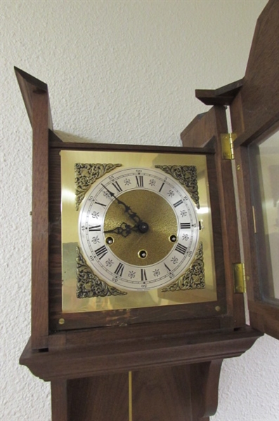 HANDCRAFTED WALNUT WALL CLOCK WITH GERMAN MOVEMENT