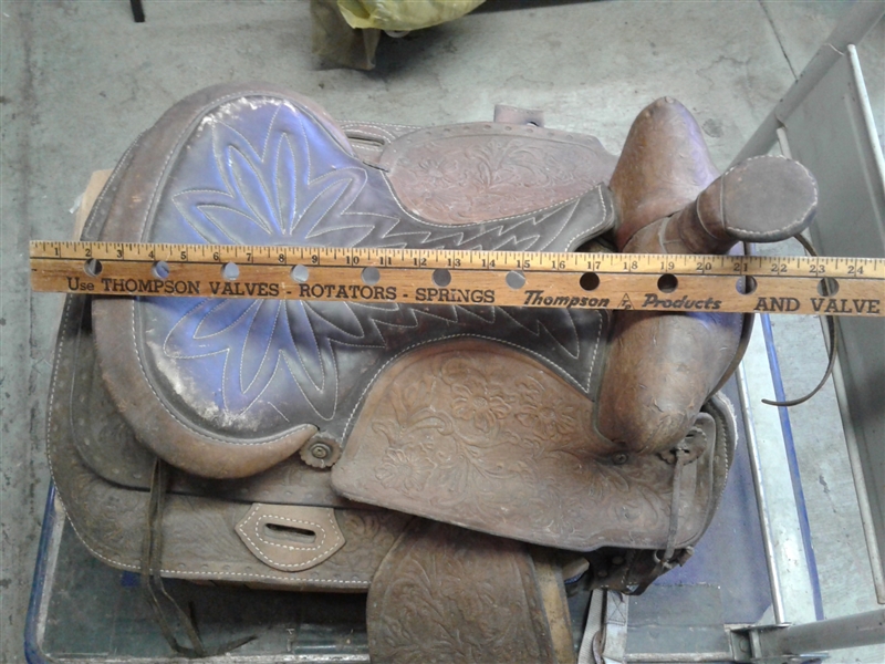Tooled Leather Simco Saddle 