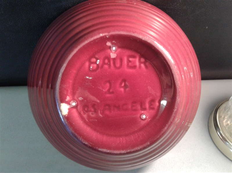 Vintage Bauer Ringware Nesting Mixing Bowls Set of 4