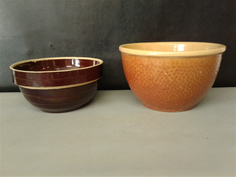 Vintage Watt Pottery Kla Ham'rd & Vintage Ribbed Beehive Bowl