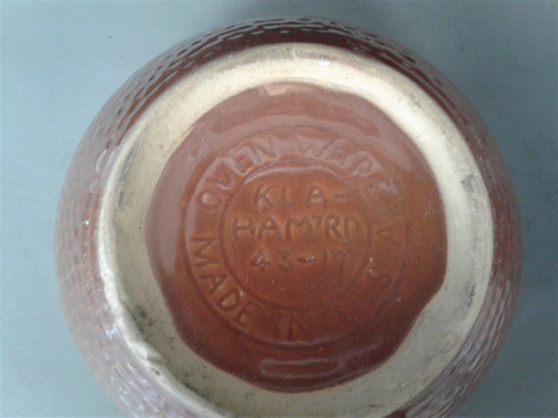 Vintage Watt Pottery Kla Ham'rd & Vintage Ribbed Beehive Bowl