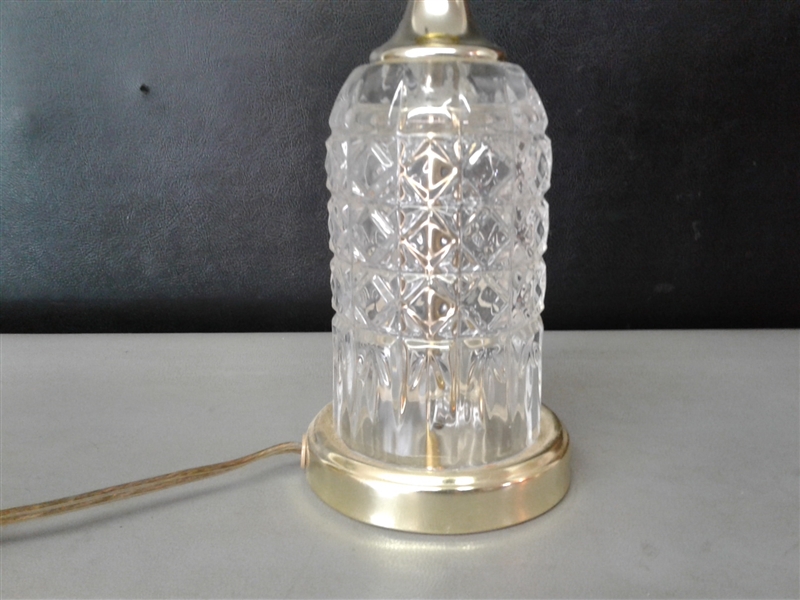 Pair of Vintage Glass Lamps