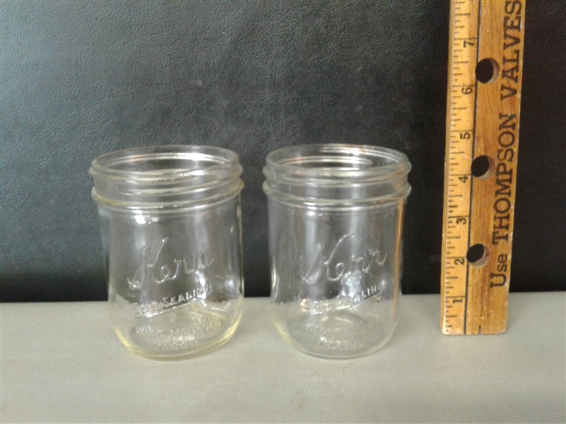 Large Mason Jar Lot-Quilted Jelly Jars, Canning Jars, Lids, Etc