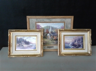 Set of 3 Thomas Kinkade Prints