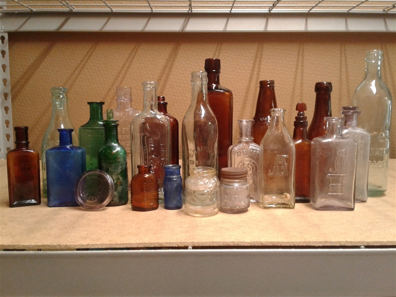 Vintage/Antique Glass Bottles- Waldorf Cafe, Etna Brewery, etc