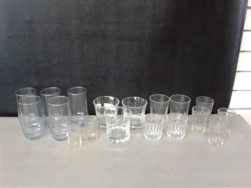 18 Various Drinking Glasses