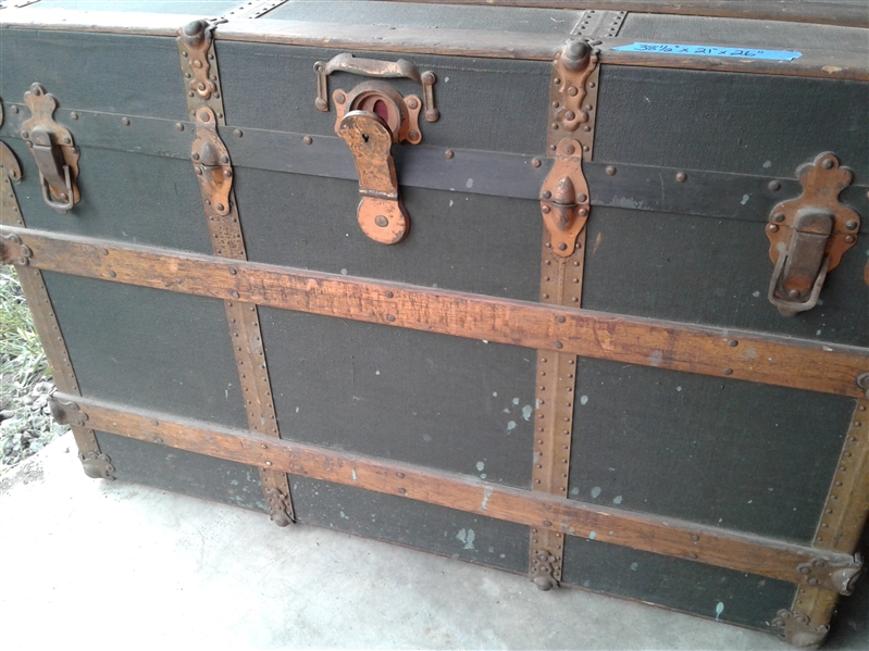 Antique Barnum Steamer Trunk with Complete Interior