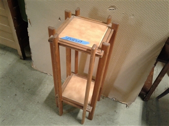 Wood & Tile Plant Stand