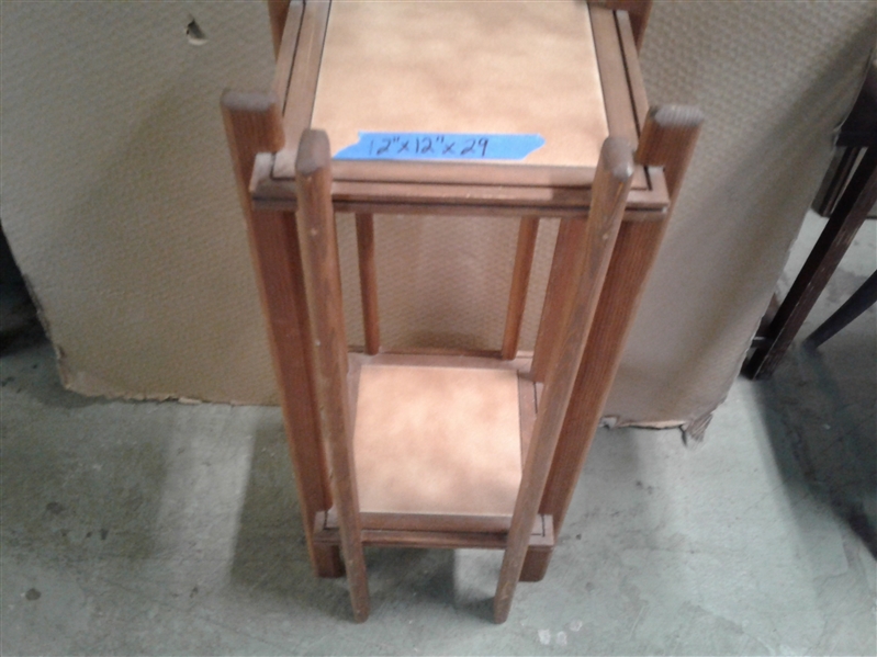 Wood & Tile Plant Stand