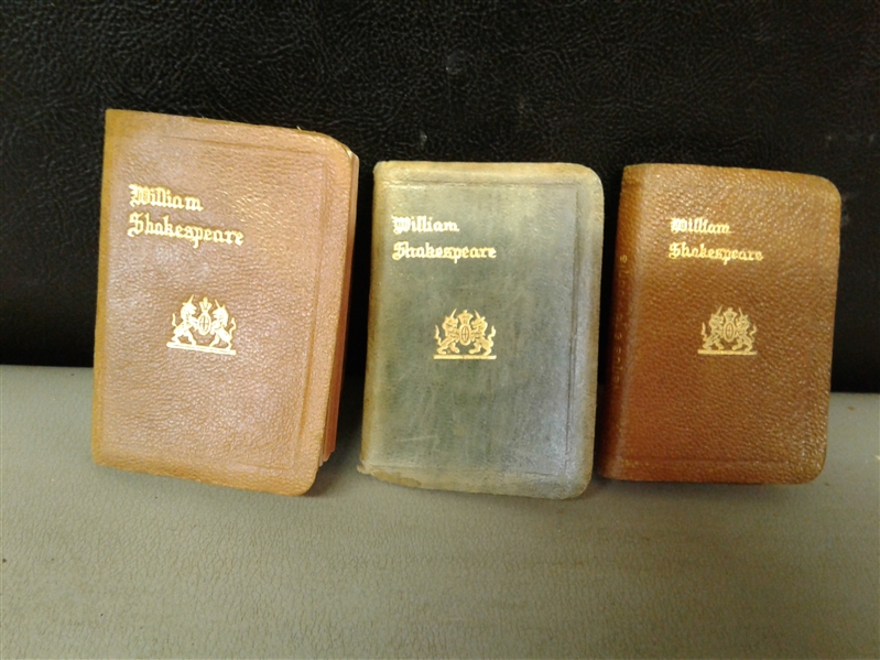 Antique Miniature William Shakespeare Leather-bound Books