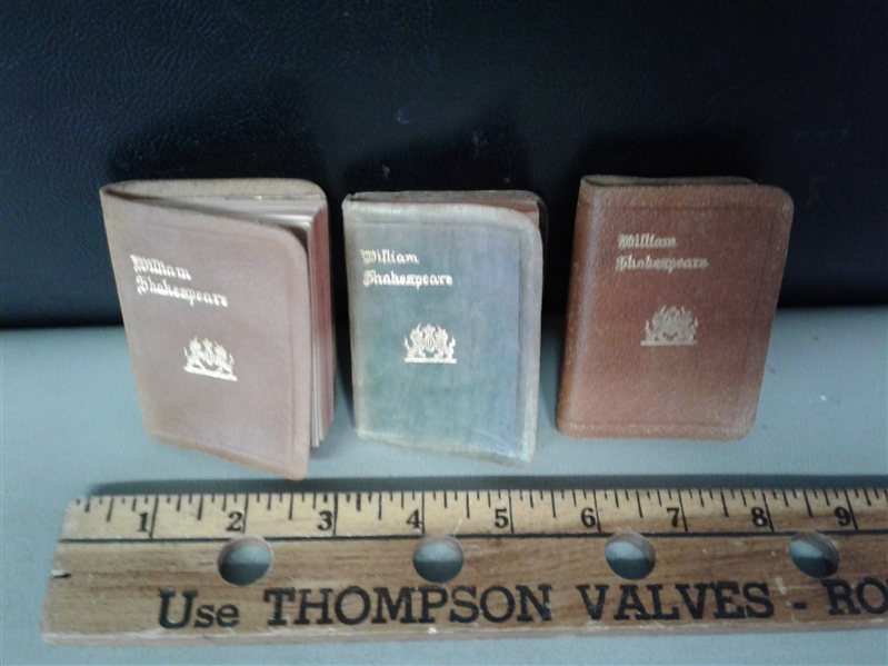 Antique Miniature William Shakespeare Leather-bound Books