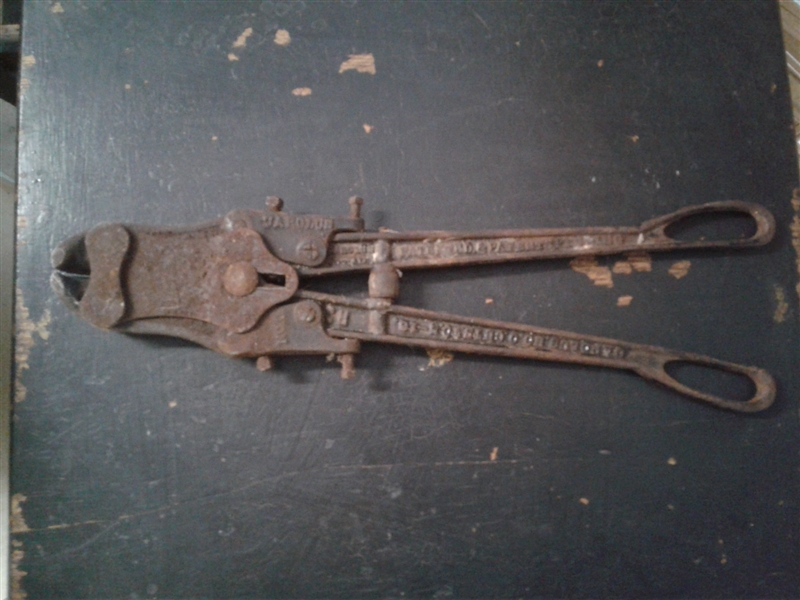 Pipe Wrenches and Vintage Carolus Bolt Cutters