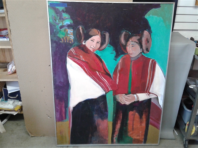 Oil Painting Hopi Girls 1989