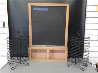 Chalkboard Shelf and CD Racks