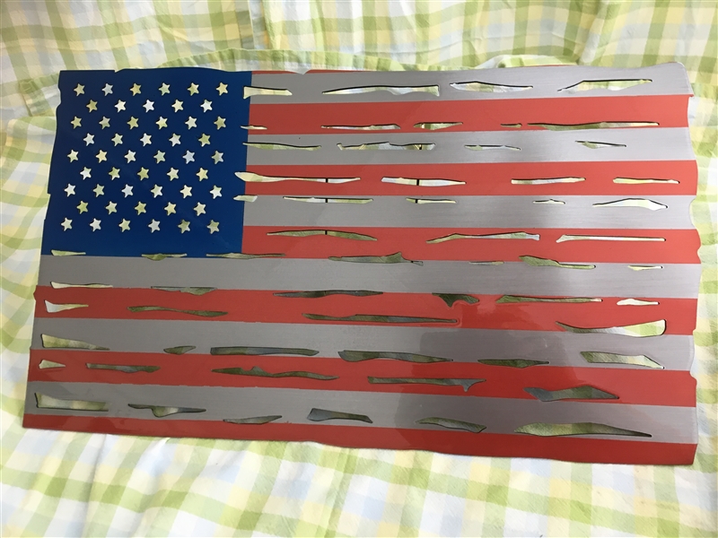 Metal American Flag