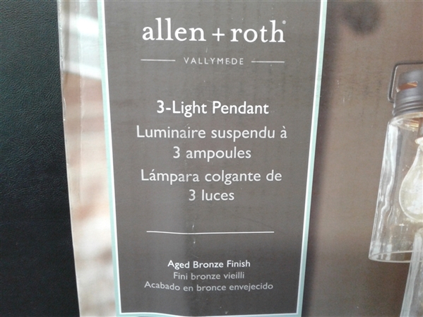 Allen + Roth 3 Light Pendant
