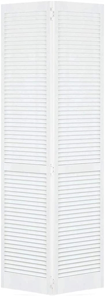 ReliaBilt White Prefinished Full Louver Bifold Closet Door