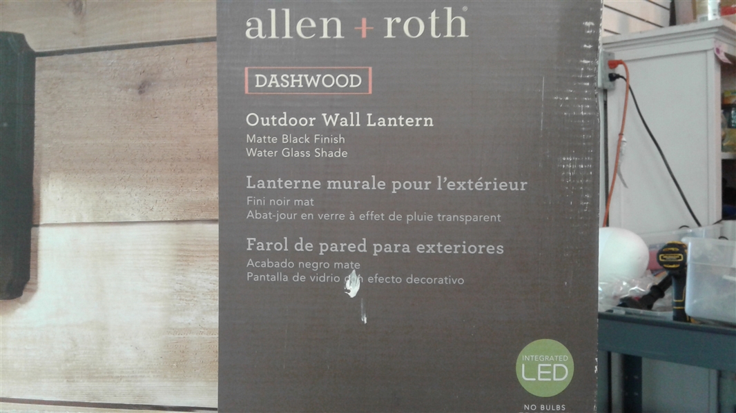 Allen + Roth Dashwood Outdoor Wall Lantern