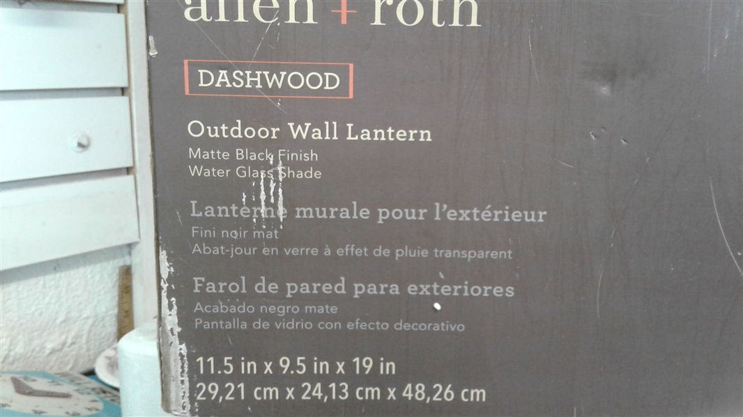 Allen + Roth Dashwood Outdoor Wall Lantern