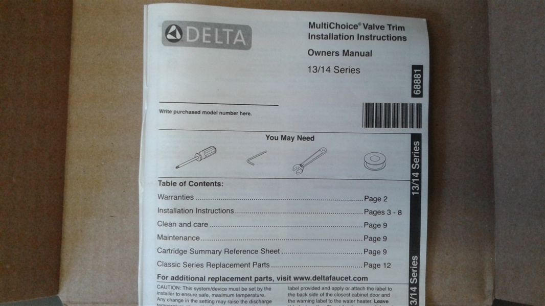 Delta Foundations BT13010-SS Monitor 13 Series Valve Trim Only, Stainless