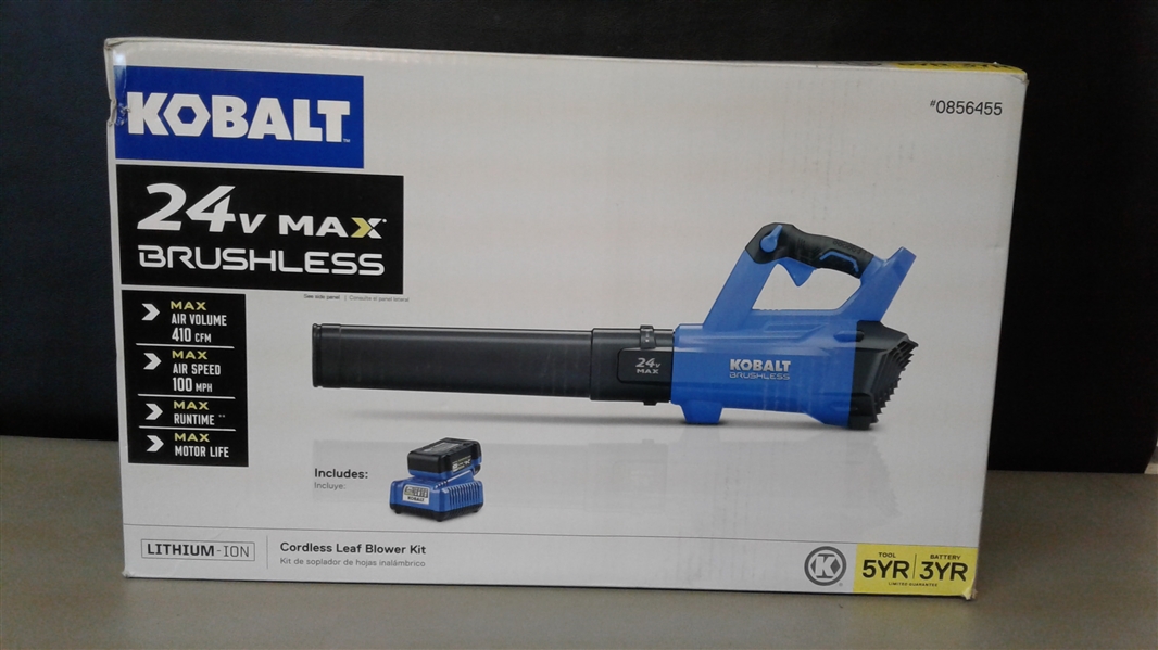  Kobalt 24-Volt Max Lithium Ion Brushless Cordless Electric Leaf Blower- Tool Only