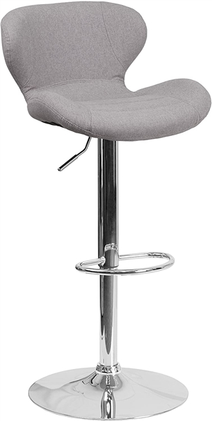 Contemporary Fabric Bar Stool